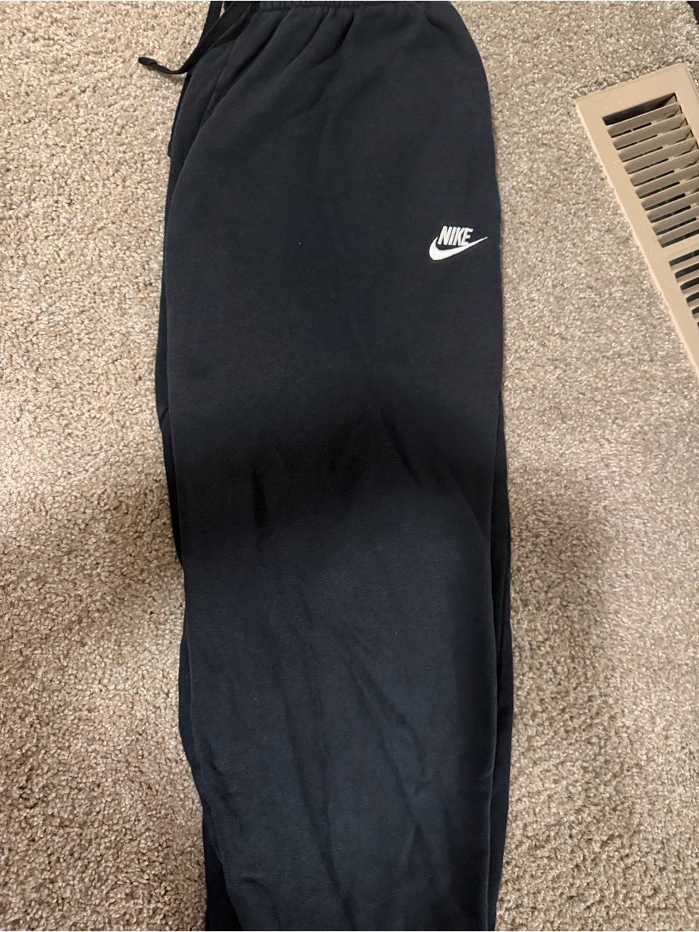 Nike Black Joggers with White Swoosh Logo